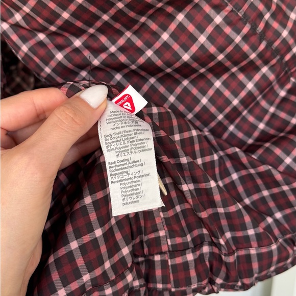 Madewell MWL Cropped Spices Raisin Burgundy Puffer Vest in Plaid, L - Picture 14 of 15